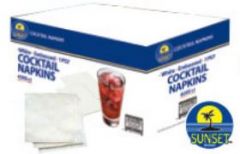 White Cocktail Napkins - 3000pcs/case