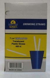 Sunset - Unwrapped Straws, 7.75" - 400 Ct