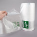12" x 20" Plastic Produce Bag On A Roll - 4 Roll /Case