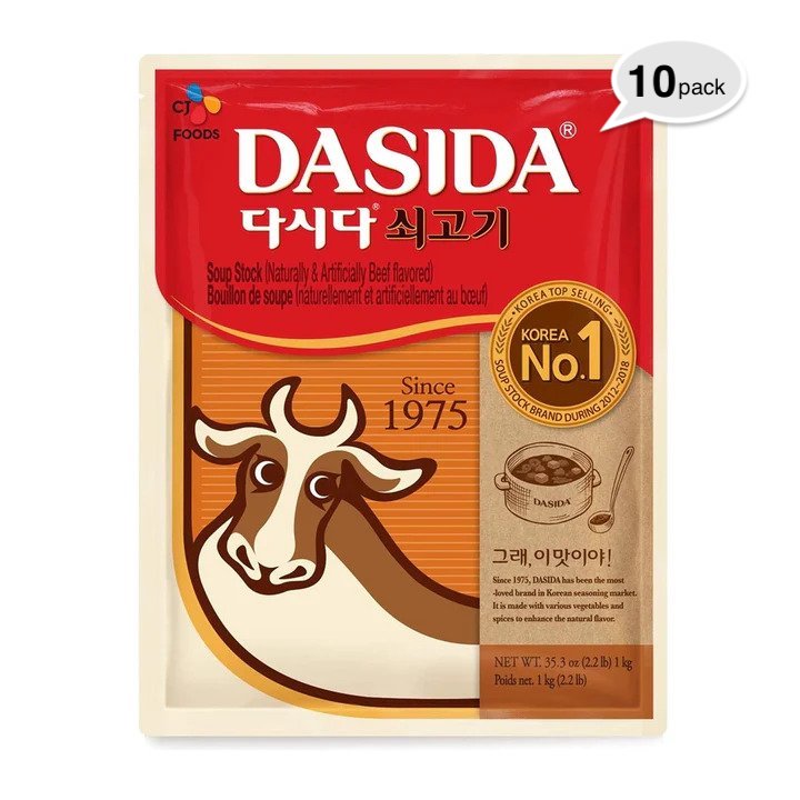 CJ Dasida Soup Stock Beef Flavor 2.2LB(1kg) X 10EA