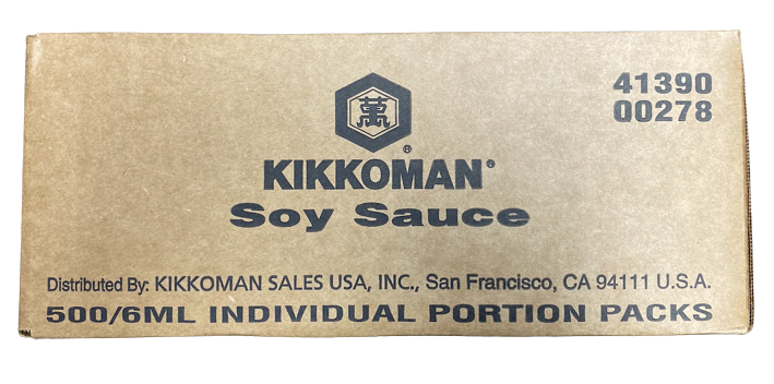 Kikoman Soy Sauce 500/6ML Individual Portion Packs, 간장