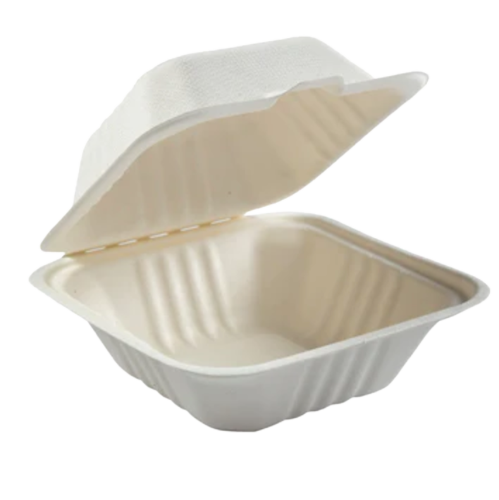 TOGO Box_White_Hinged Container 250pcs (5x5)