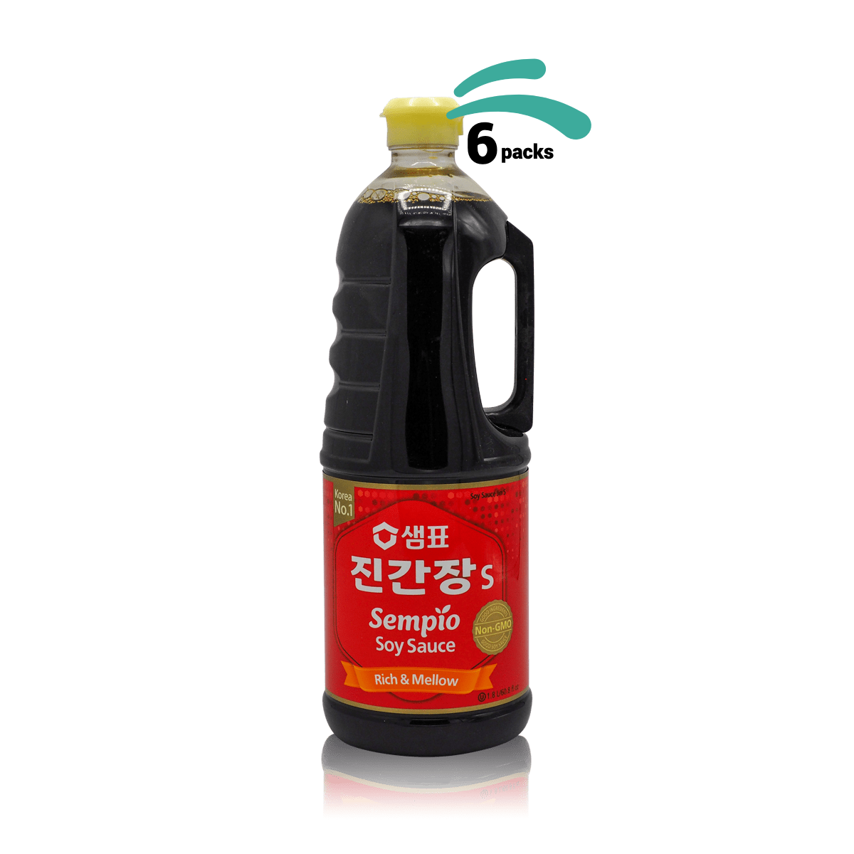 Sempio Soy Sauce Jin S 1.7L, 6pack, 샘표 진간장