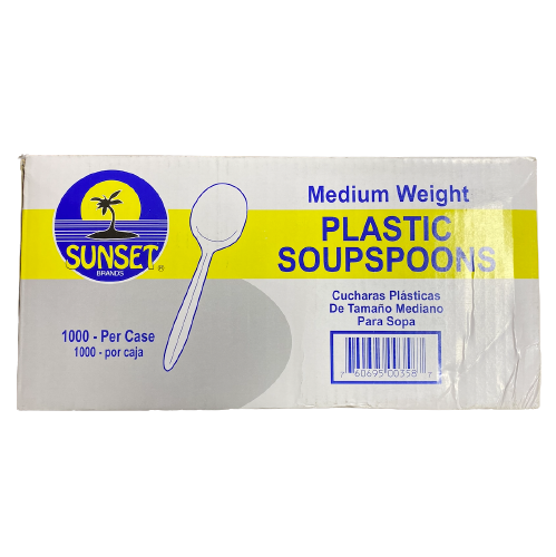 Sunset Medium Weight Plastic Soupspoons 1000/Case