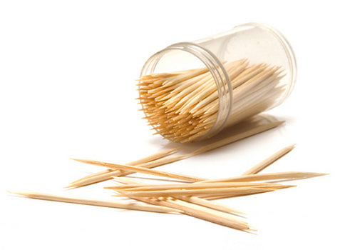 2 1/2" Plain Plastic Wrapped Round Toothpicks in Dispenser Box - 1000/Box