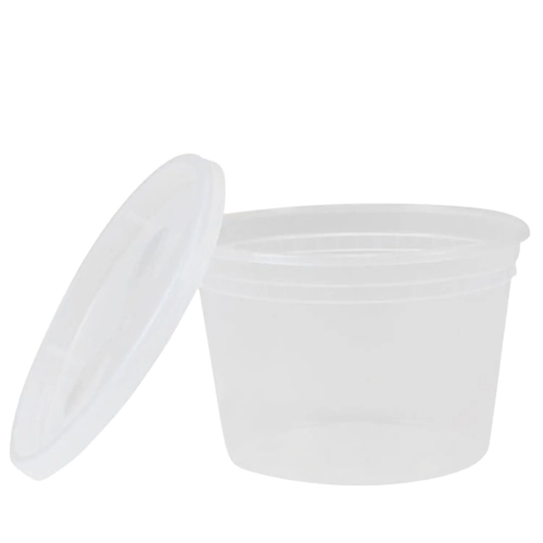 Togo_12OZ Deli Containers Clear Combo Pack, 240 Containers & 240 Lids