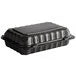 TOGO Box_Black_Hinged Container 150pcs (9*6)