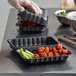 TOGO Box_Black_Hinged Container 150pcs (9*6)