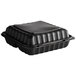 TOGO Box_Black_Hinged Container 1Com 150pcs (8*8)