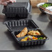 TOGO Box_Blcak_Hinged Container 1Comp 150pcs (9*9)