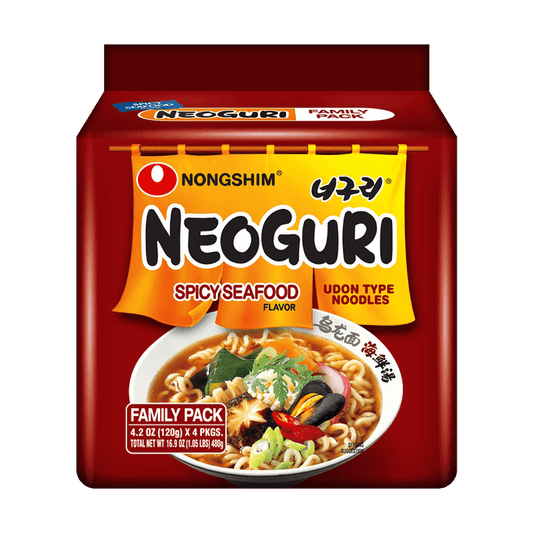 Nongshim Neoguri Spicy Seafood with Udon-Style Noodle, 4.2 Oz (10 Pack)