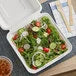 TOGO Box_White_Hinged Container 3 Compartment 150pcs (8*8)