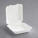 TOGO Box_White_Hinged Container 3 Compartment 150pcs (8*8)
