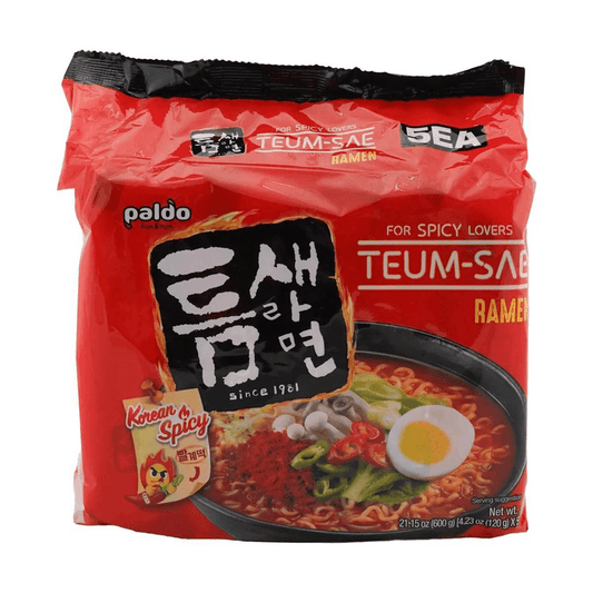 Teumsae Instant Ramen Ultimate Hottest Flavor 5 Pack x 4 /case