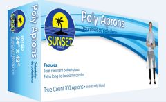 Sunset - Poly Aprons, 28x42 - 100 Ct