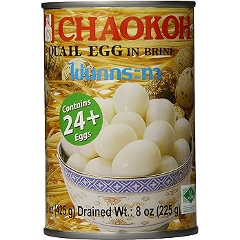 Chaokoh Quail Eggs in Water 15Oz X 24Can/Case