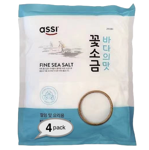 Assi Fine Sea Salt 10LB X 4Ea, 꽃소금