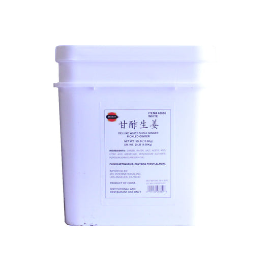 Deluxe white Sushi Ginger Pickled Ginger, 20 lb