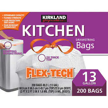 Trash Bag_White (13Gal),200-count
