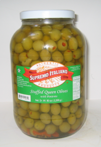 Supremo Italiano - Queen Stuffed Olives, 160 Ct - Gallon