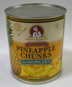 Regal #10 Can Pineapple Chunks in Natural Juice - 6/Caseapple Chunk